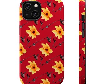Yellow Dahlia Floral Phone Case