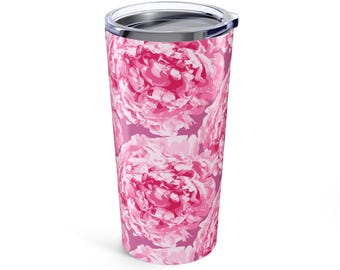 Pink Peony Tumbler Cup - 20oz