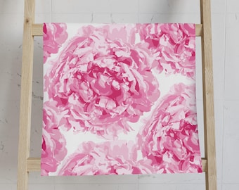 Pink Peony Dish Towel