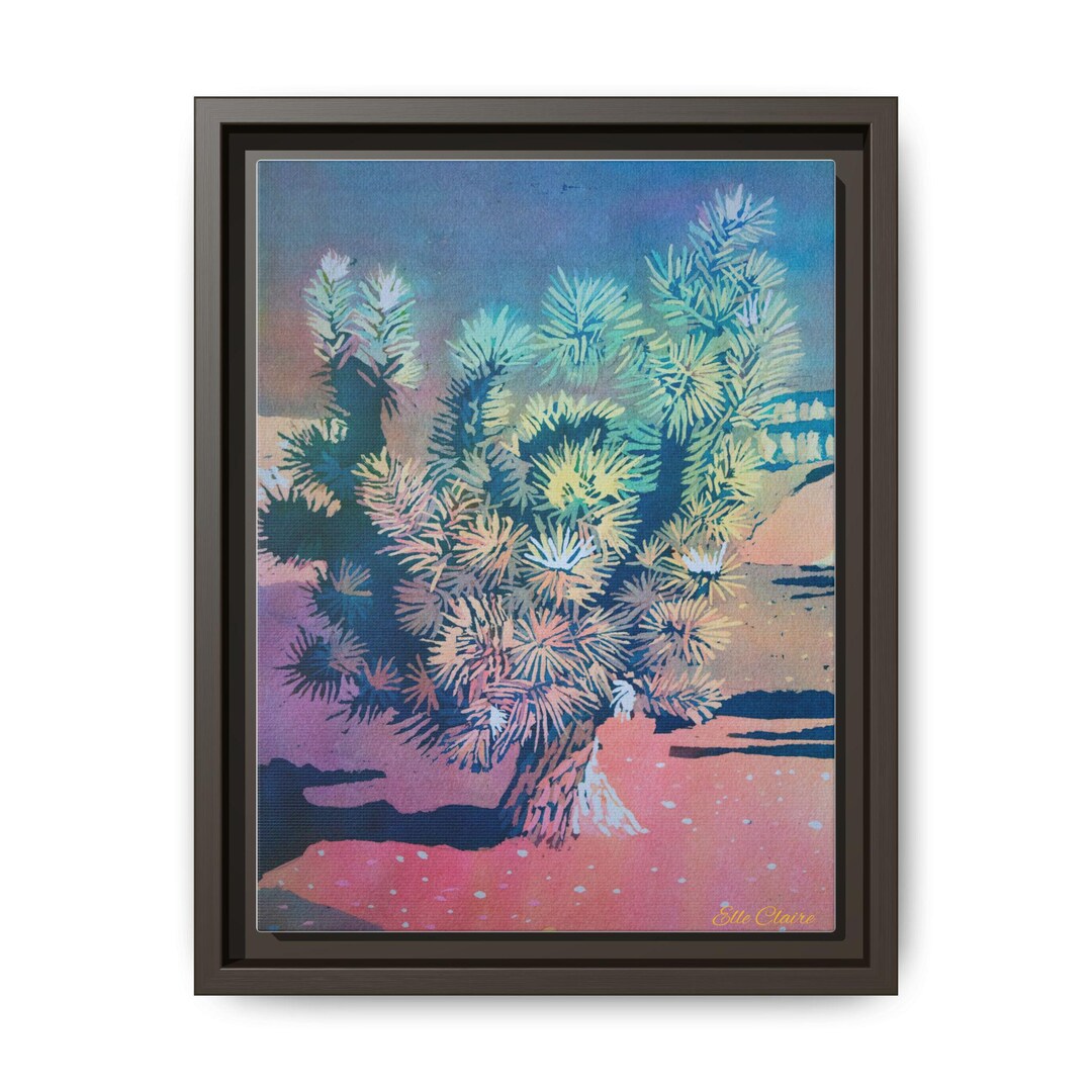 Abstract Joshua Tree Joshua Tree Framed Fine Art Print by Artist Elle Claire, Colorful Wall ...