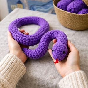 Häkelanleitung für Anfänger, Amigurumi Plüschtier, Schlangen häkeln, PDF, Anleitung