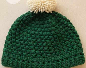 Easy Amigrumi Puff Stitch Beanie Pattern | Ribbed Crochet Hat | No-Sew PDF Pattern & Tutorial
