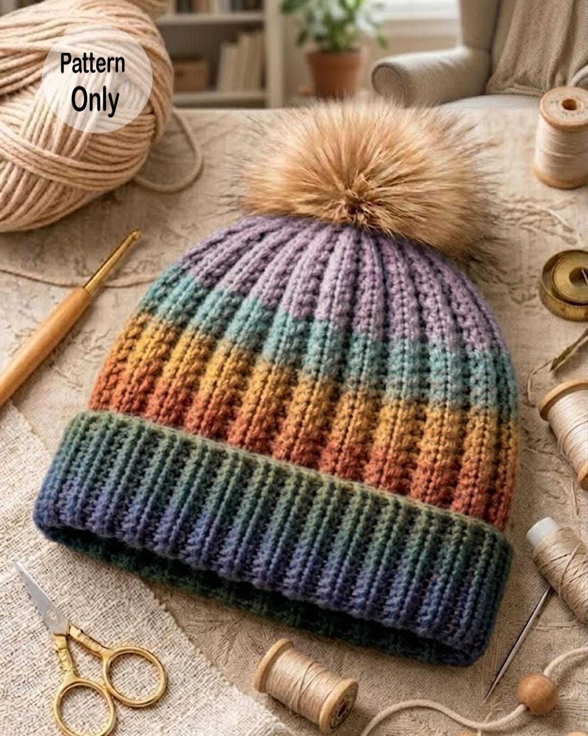 Spell La Luna Knit Winter Beanie Hat Peach Pink Peach Woven Label Beanie – Bubble Gum Surf Wax main image 4