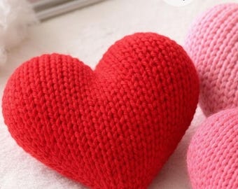 Puffy gestricktes Herz Muster PDF | Verspielte Weihnachtsdeko & Hochzeitsdeko