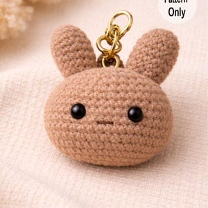 Velvet Bunny Keychain Crochet Pattern • Amigurumi Bag Charm (PDF Pattern)