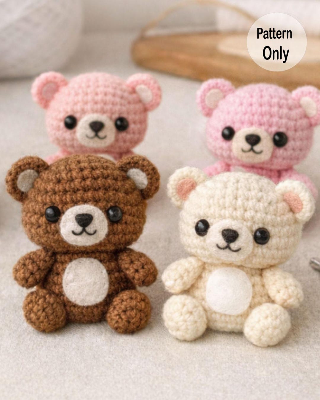 Amigurumi Teddy Bear Pattern PDF Easy Crochet Toy - Etsy