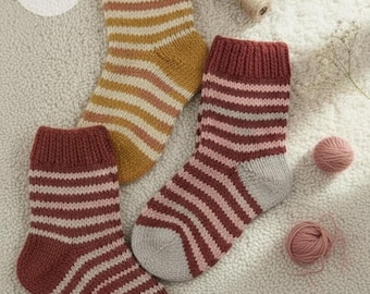 Kindersocken Strickmuster • Kinder Strickmuster PDF