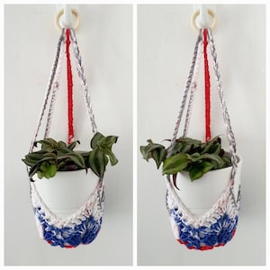 Small Crochet Plant Hanger | Plant Accessories | Handmade Plant Hanger | Plant Pot Holder | Hanging Plant Holder | Macrame Plant  Hanger