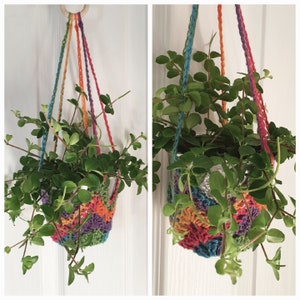 Small Crochet Plant Hanger | Plant Accessories | Handmade Plant Hanger | Plant Pot Holder | Hanging Plant Holder | Macrame Plant  Hanger