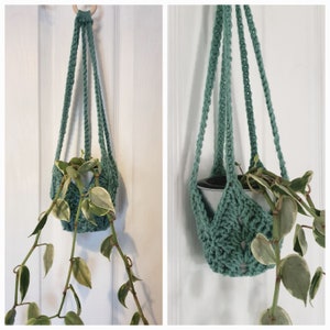 Small Crochet Plant Hanger | Plant Accessories | Handmade Plant Hanger | Plant Pot Holder | Hanging Plant Holder | Macrame Plant  Hanger