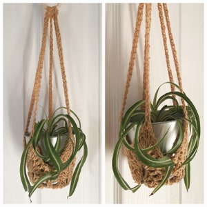 Small Crochet Plant Hanger | Plant Accessories | Handmade Plant Hanger | Plant Pot Holder | Hanging Plant Holder | Macrame Plant  Hanger