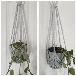 Small Crochet Plant Hanger | Plant Accessories | Handmade Plant Hanger | Plant Pot Holder | Hanging Plant Holder | Macrame Plant  Hanger