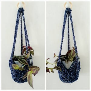 Small Crochet Plant Hanger | Plant Accessories | Handmade Plant Hanger | Plant Pot Holder | Hanging Plant Holder | Macrame Plant  Hanger