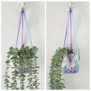 Small Crochet Plant Hanger | Plant Accessories | Handmade Plant Hanger | Plant Pot Holder | Hanging Plant Holder | Macrame Plant  Hanger