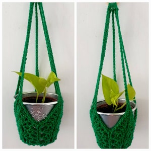Small Crochet Plant Hanger | Plant Accessories | Handmade Plant Hanger | Plant Pot Holder | Hanging Plant Holder | Macrame Plant  Hanger