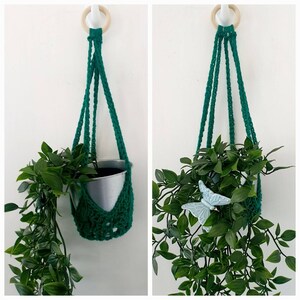 Small Crochet Plant Hanger | Plant Accessories | Handmade Plant Hanger | Plant Pot Holder | Hanging Plant Holder | Macrame Plant  Hanger