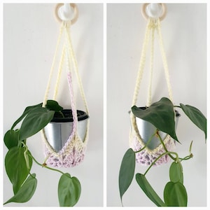 Small Crochet Plant Hanger | Plant Accessories | Handmade Plant Hanger | Plant Pot Holder | Hanging Plant Holder | Macrame Plant  Hanger