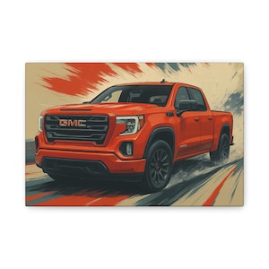 Classic GMC Canvas Wall Art , Home Decor, Car Enthusiast Gift, Automotive Wall Decor, Unique Artwork