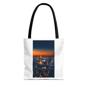 Stylish Cityscape Tote Bag | Eco-Friendly Shopping Bag, Travel Tote, Graphic Handbag, Gift for Her, Casual Everyday Use