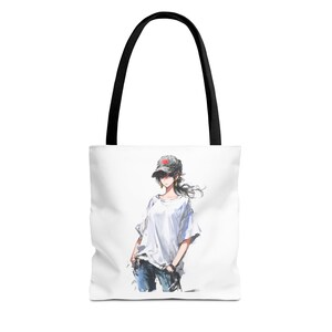 Stilvolle grafische Einkaufstasche, Kunst inspirierte Tasche, Mode-Accessoire, umweltfreundlicher Shopper, Geschenk für Künstler, lässiger Tagesausflug