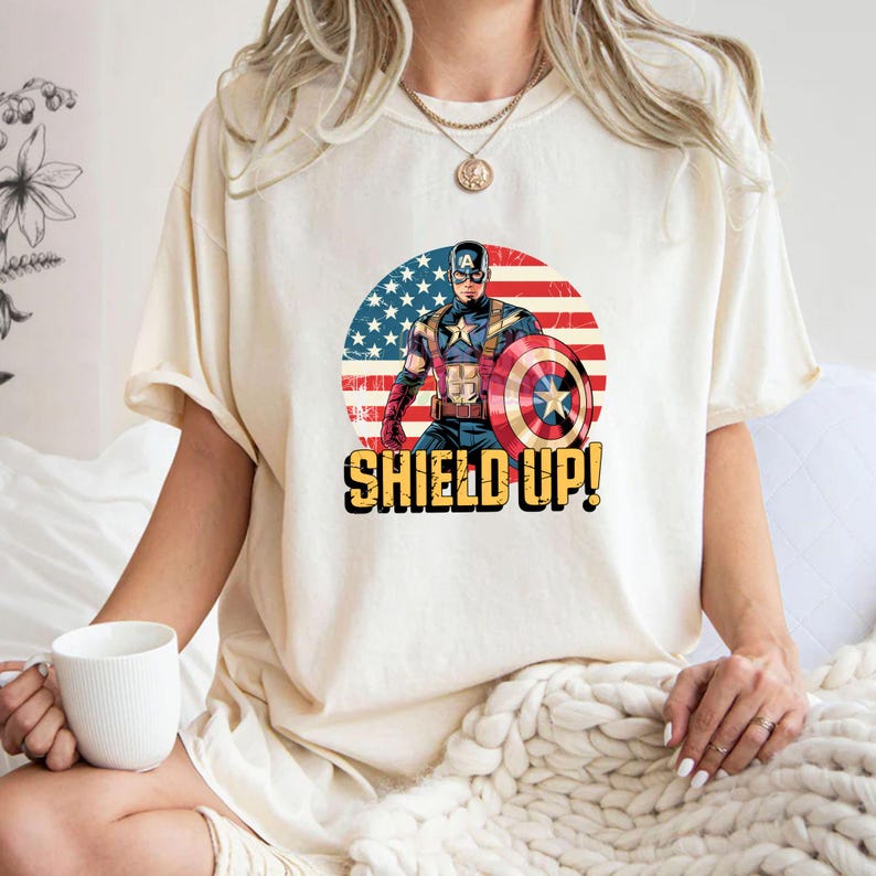 captain america png, shield up png, superhero png, marvel inspired png, usa flag png, comic hero png, captain shirt design, hero tshirt png, instant download, digital download, png file, patriotic png, superhero graphic