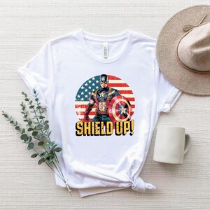 captain america png, shield up png, superhero png, marvel inspired png, usa flag png, comic hero png, captain shirt design, hero tshirt png, instant download, digital download, png file, patriotic png, superhero graphic