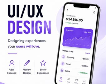 UI/UX-Design-Service, Mobile-App-Design, Website-UX-Design, Individuelle Benutzeroberfläche, Figma-Design, Modernes Nutzererlebnis