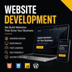 Website Development Service, Custom Website Design, WordPress Website, Responsive Web Design, SEO Friendly Business Website