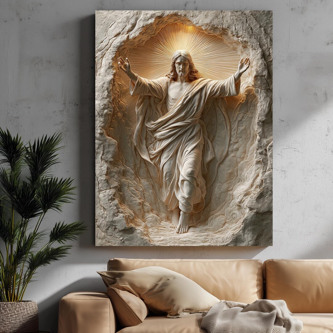 Jesus Christ Resurrection Christian Wall Art – Risen Savior Religious ...