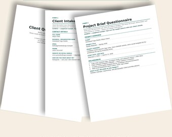 Modello di questionario per clienti modificabile, modulo per la chiamata conoscitiva per coach e freelance (download digitale)