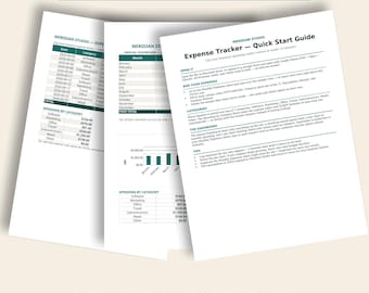 Foglio di calcolo modificabile per il monitoraggio delle spese, modello di budget per piccole imprese per Excel e Fogli Google (download digitale)