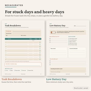 ADHD Focus Planner, Brain Dump, Habit Tracker (PDF Instant Download) image 7