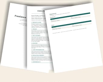 Modello di contratto freelance modificabile, accordo di servizi per freelance e collaboratori (download digitale)