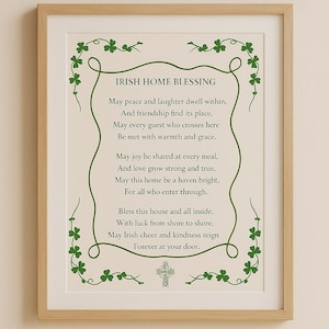 Irish Home Blessing Poem – Digital Print for Download – Celtic Home Gift
