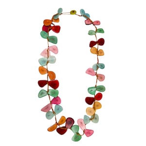 Yellow Tagua Nut Necklace: Eco-Friendly Vegetable Ivory Jewelry