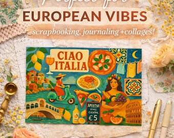 Italy Travel Postcard Art Gift Italian Aesthetic Postcard Scrapbook Journaling Card Cute Mediterranean Decor Travel Lover Gift