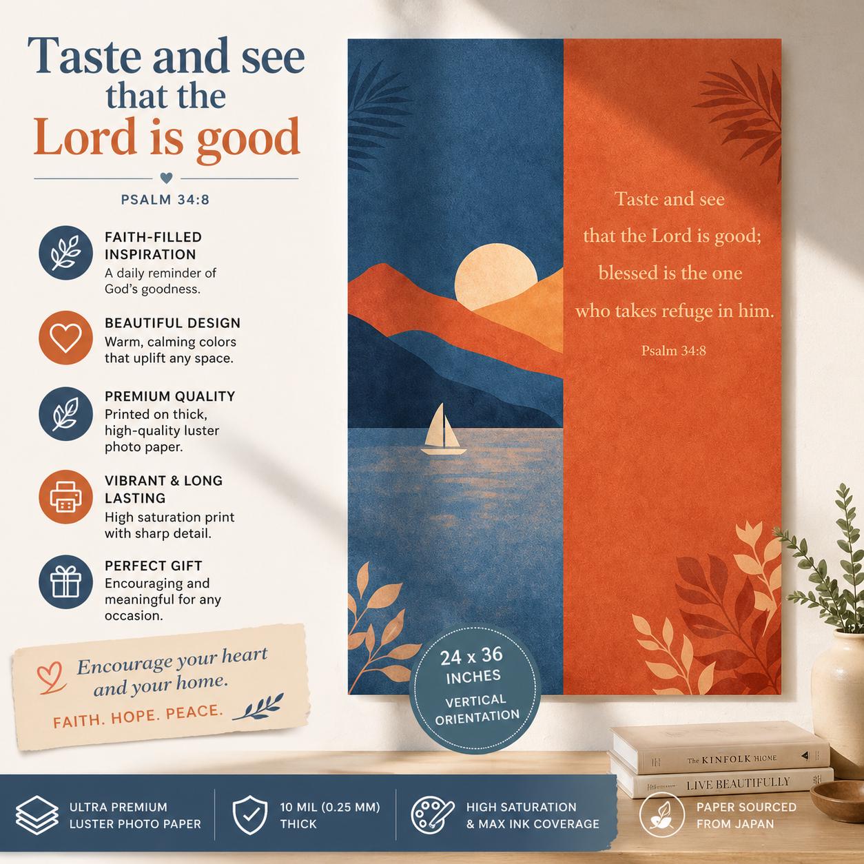 Christian Wall Art Scripture Poster Neutral Home Decor Faith Based Art ...