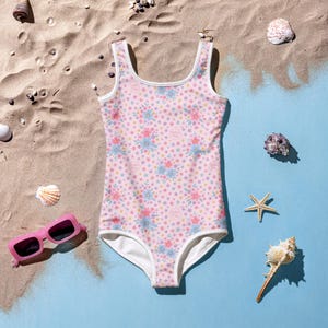 Kleinkind Italien Badeanzug One Piece Rüschen Badeanzug für Mädchen Rosa Italienische Karte Badeanzug Geschenk für Baby Girl Urlaub Strand Reise Outfit