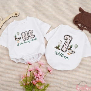 One Silly Goose On The Loose Birthday Baby Romper, First Birthday Baby Outfit, 1st Birthday Bodysuit, Cute Goose Birthday Bubble Romper 2