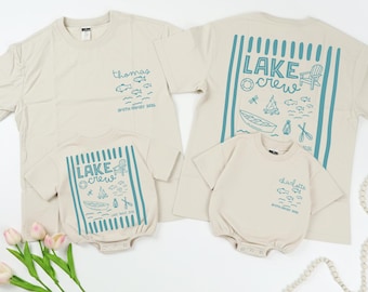Personalized Lake Crew Family Vacation Shirts, Matching Travel Tees, Summer Friends Adventure Shirt
