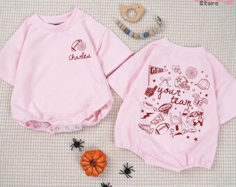 Personalized Football Baby Romper, Gameday Outfit