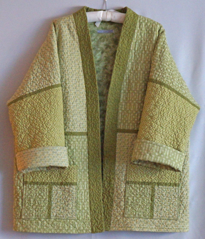 Olive Spring Quilted Jacket XXL image 1