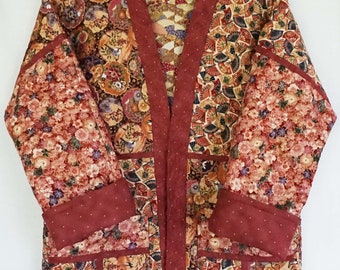 Fans and Flowers - Kimono Jacket (M)