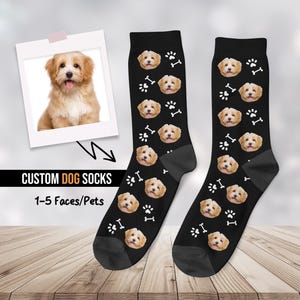 Custom Pet Photo Socks, Personalized Pet Socks, Custom Dog/ Cat Socks, Fathers Mothers Day Gift, Cat Dad Gift Dog Dad Gifts, Christmas gifts