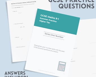 GCSE Maths Revision Booklet | Higher Tier | Printable Practice Worksheets | Exam Prep | Digital Download