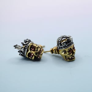 Alexander McQueen スカル ドロップピアス ゴールド　　25ss Alexander Mcqueen Jewelry - Etsy