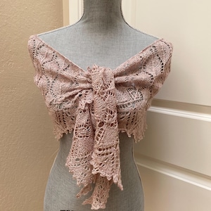 Lace Wrap / Scarf  / Wedding Shawl / Blush Pink