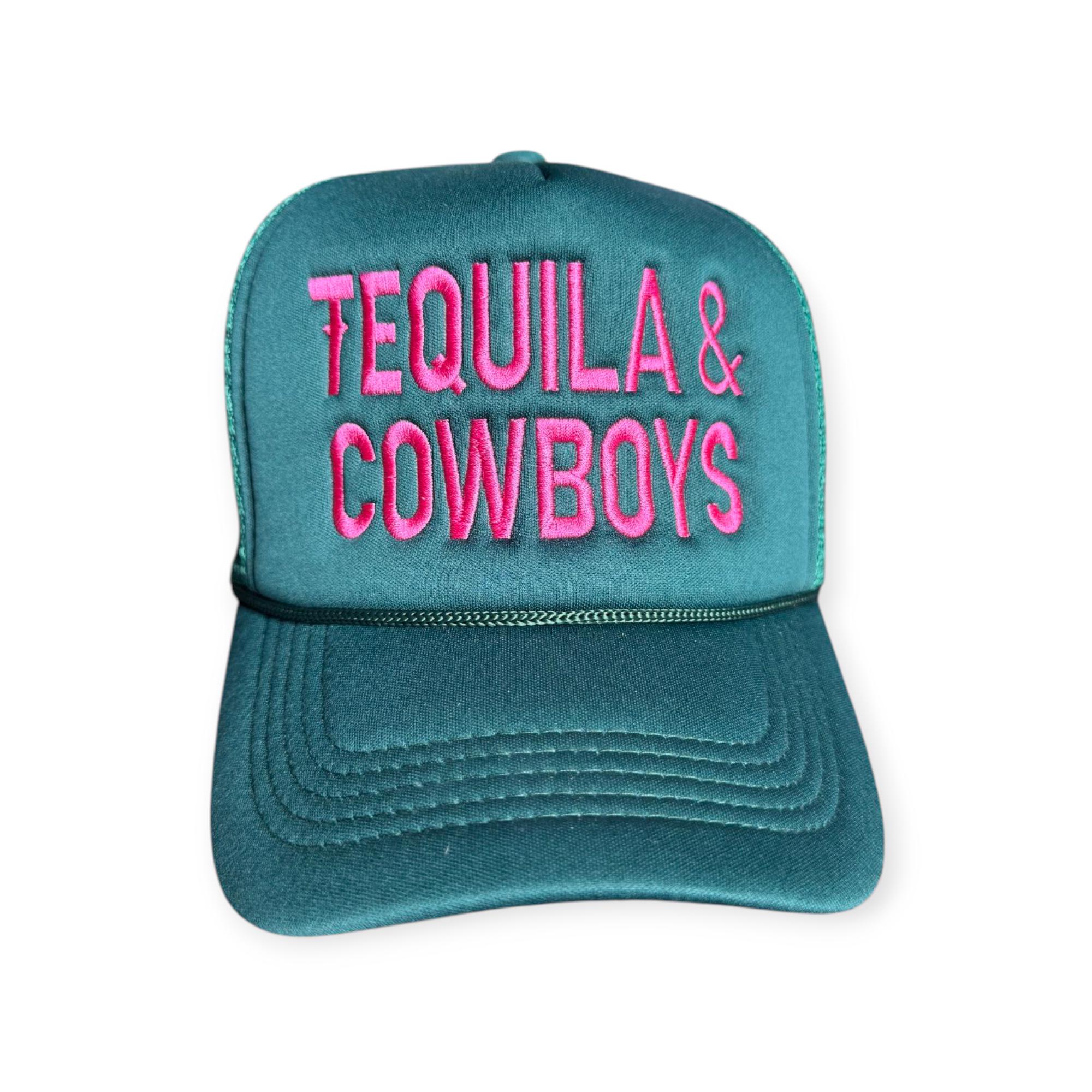 Cowboys & Tequila Trucker Hat – Embroidered Foam Snapback  display picture 1