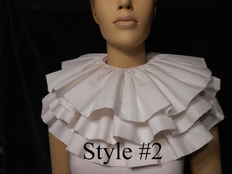 J016 Circus Clown Collar Neck Ruff Large Triple Layer Collar Etsy