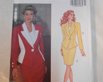 Vintage PATTERN Butterick 5911 Misses' Jacket & Skirt Size 6, 8, 10